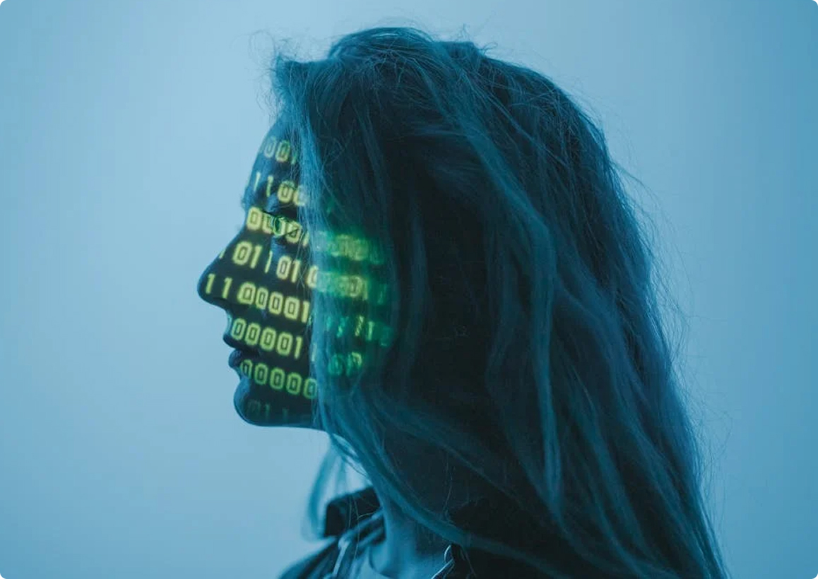 Girl with 10001011001